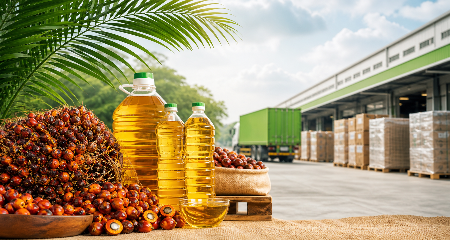 Organized palm commodity supply and edible oil logistics